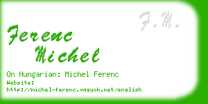 ferenc michel business card